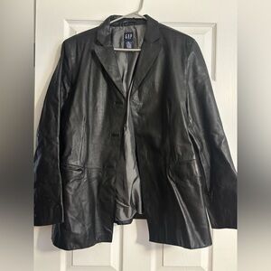 GAP black leather blazer